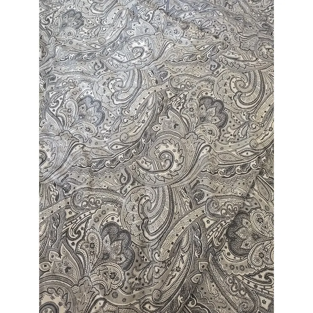 Vtg Lauren Ralph‎ Lauren Blue Gray Paisley Medallion King Size Comforter Rare